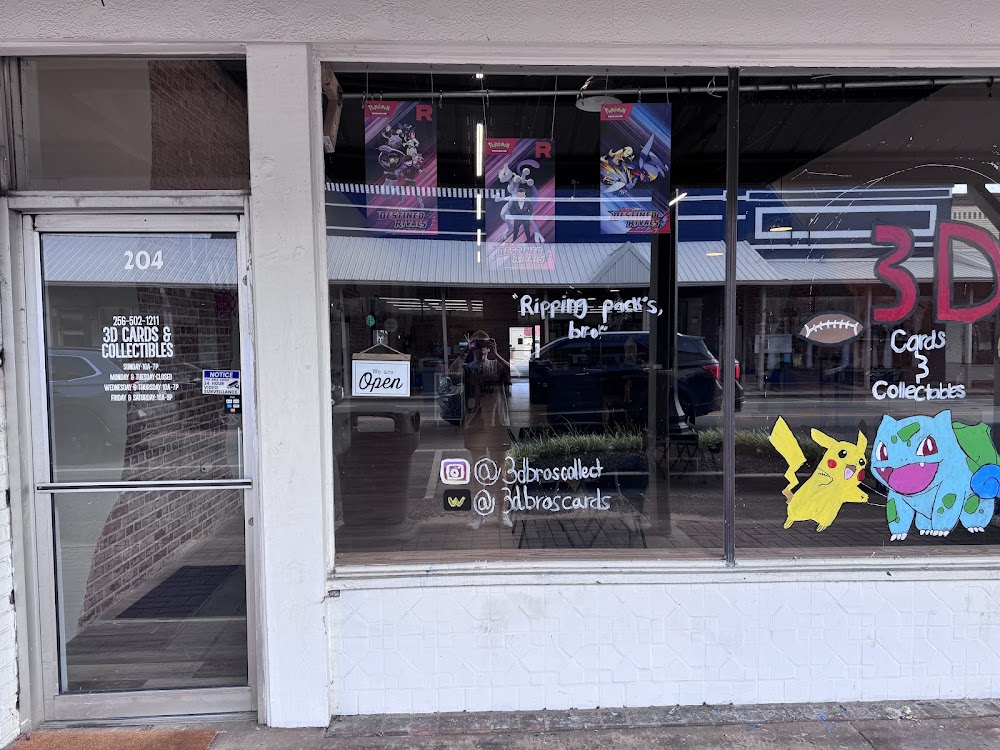 3D Cards and Collectibles, tienda de TCG en Hartselle