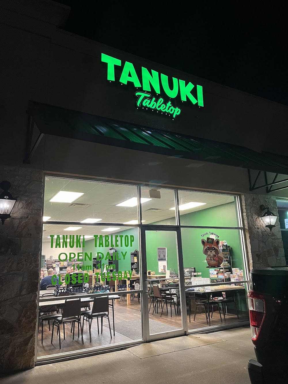 Tanuki Tabletop, tienda de TCG en Waco